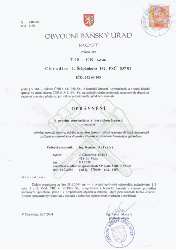 Certifikát ISO 9001:2009